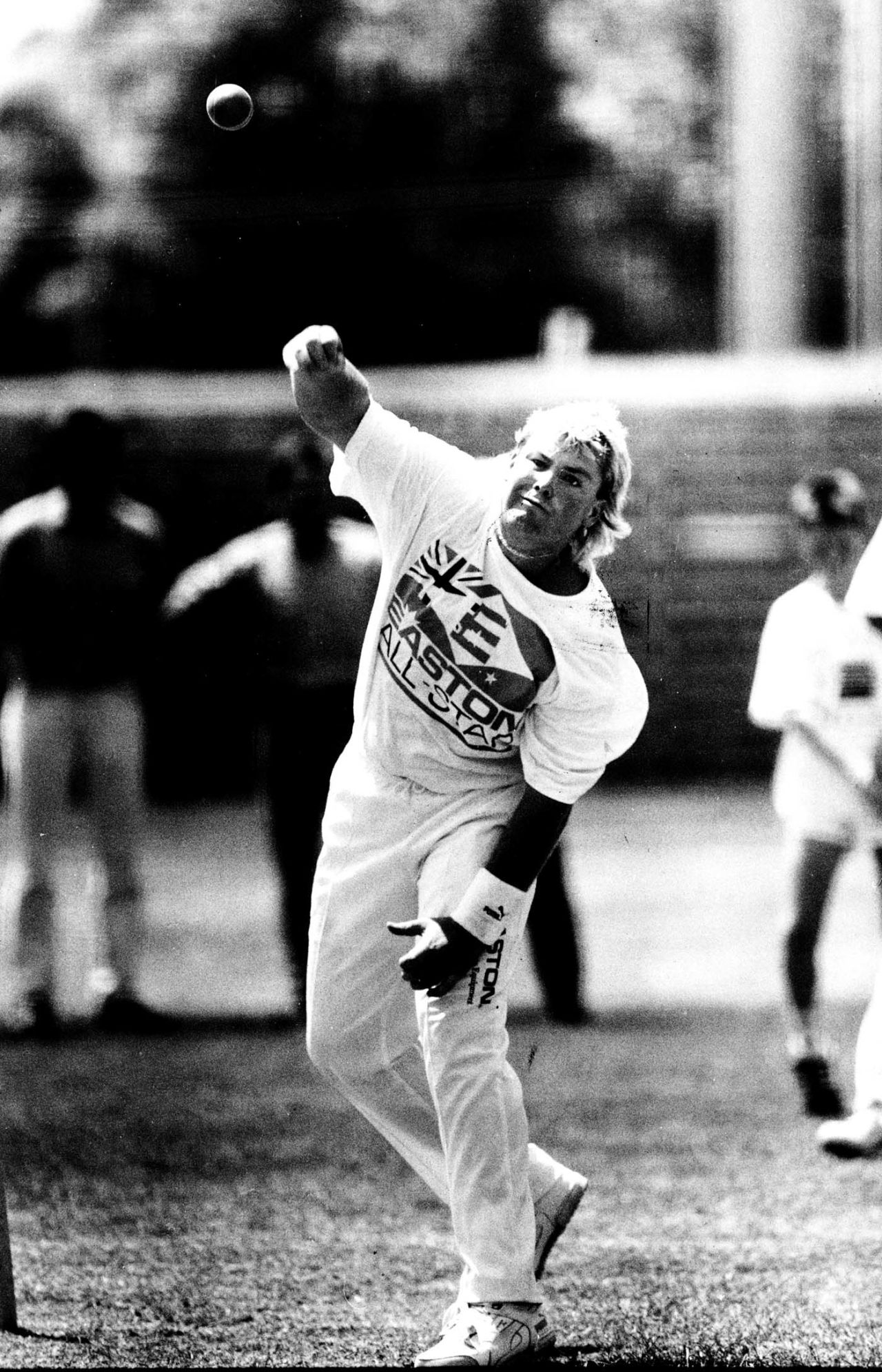 Shane Warne bowls in the nets, Sydney, November 8, 1991
