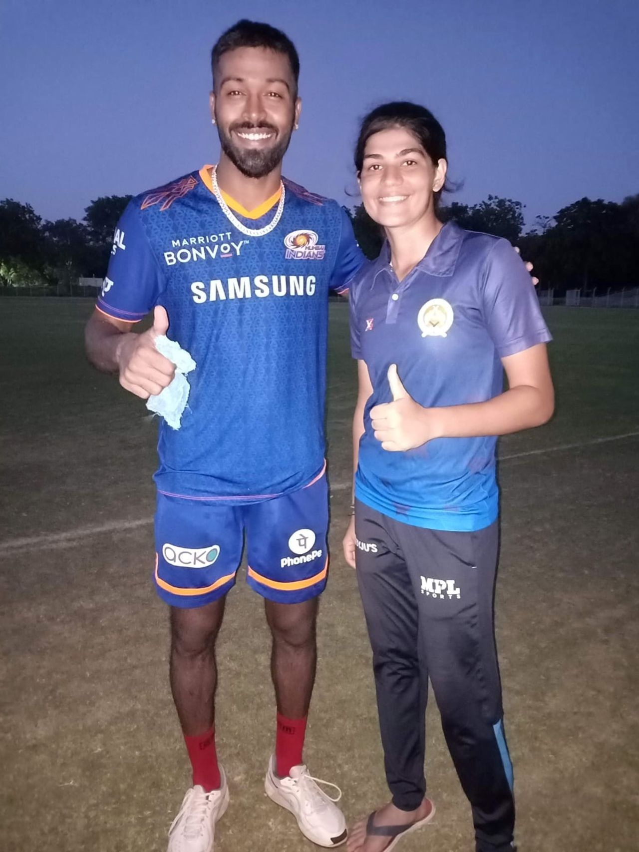 Yastika Bhatia took the opportunity to train with Hardik Pandya, Baroda, July 2021
