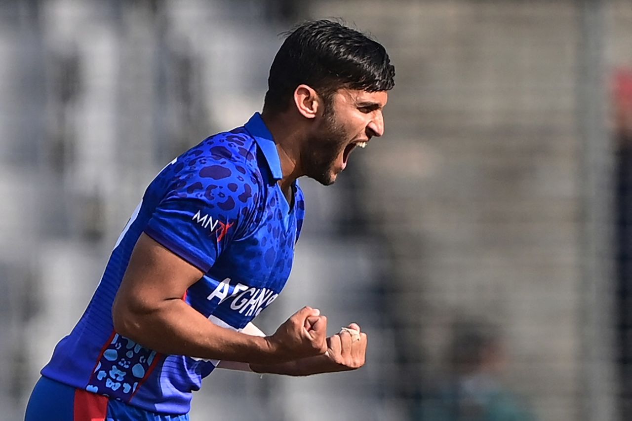 Azmatullah Omarzai is ecstatic after dismissing Litton Das, Bangladesh vs Afghanistan, 2nd T20I, Dhaka, March 5, 2022