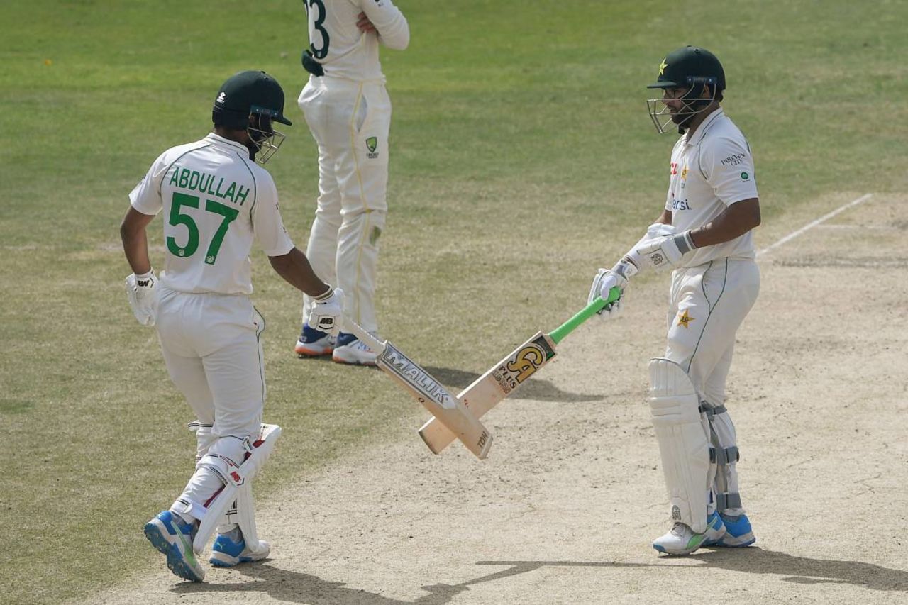 Imam-ul-Haq and Abdullah Shafique started solidly in the second innings, Pakistan v Australia, 1st Test, Rawalpindi, 5th day, March 8, 2022