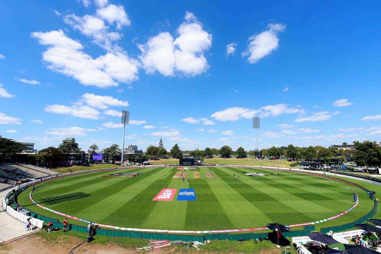 Clear skies and a scenic view of the Seddon Park, New Zealand vs India, Women's World Cup 2022, Hamilton, March 10, 2022