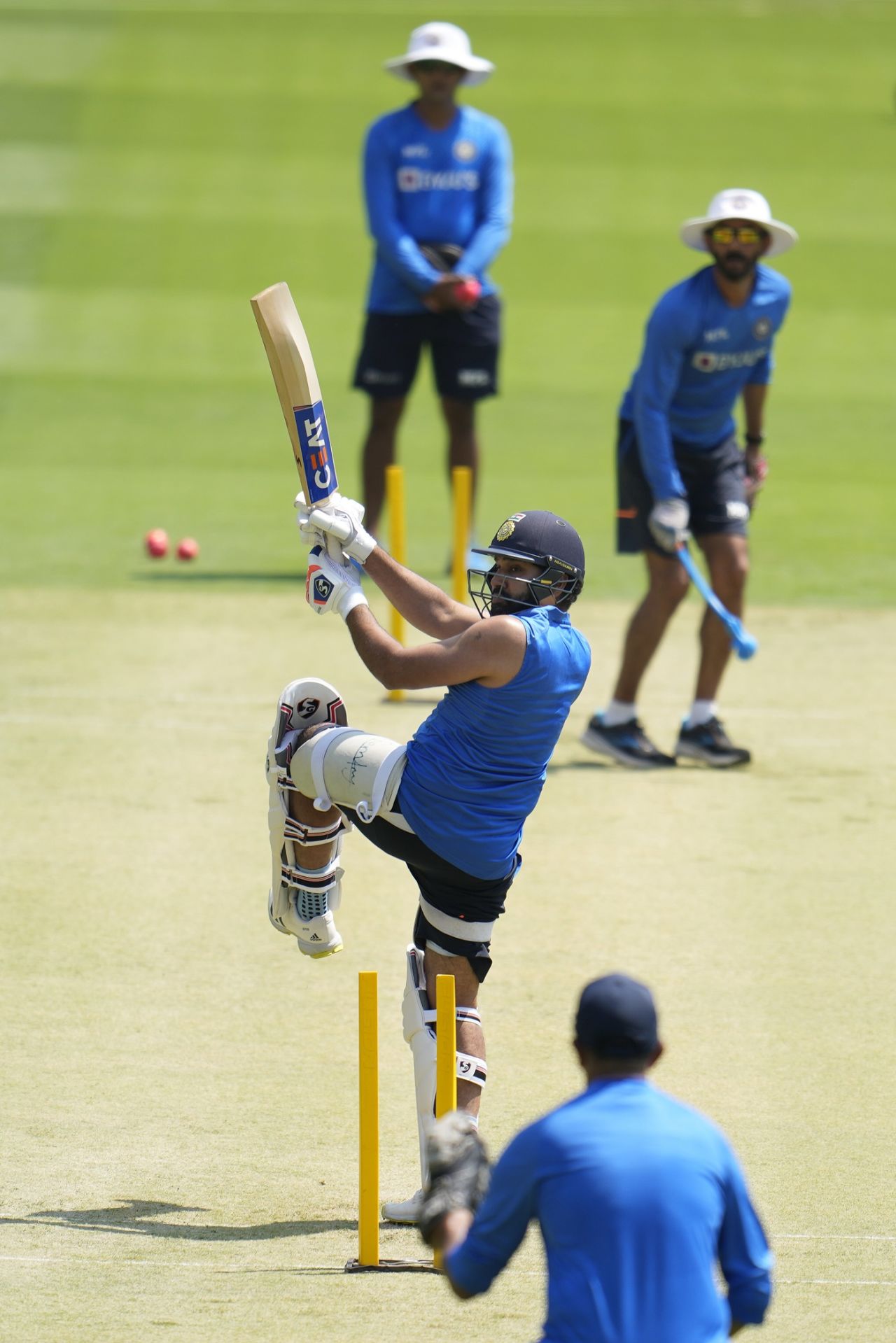 Rohit Sharma bats during a practice session, Bengaluru, March 11, 2022