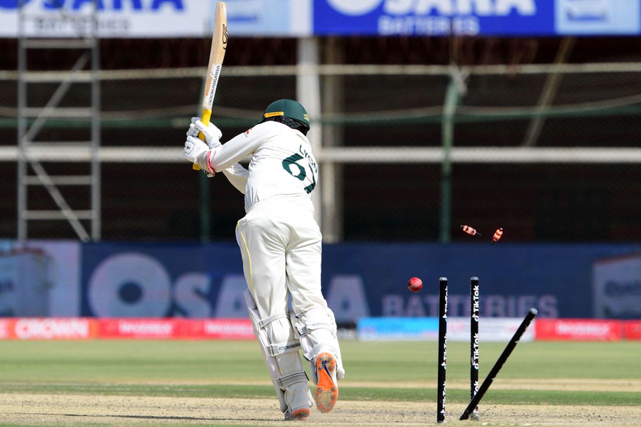 Nathan Lyon's handy innings ended on 38, Pakistan vs Australia, 2nd Test, Karachi, March 13, 2022