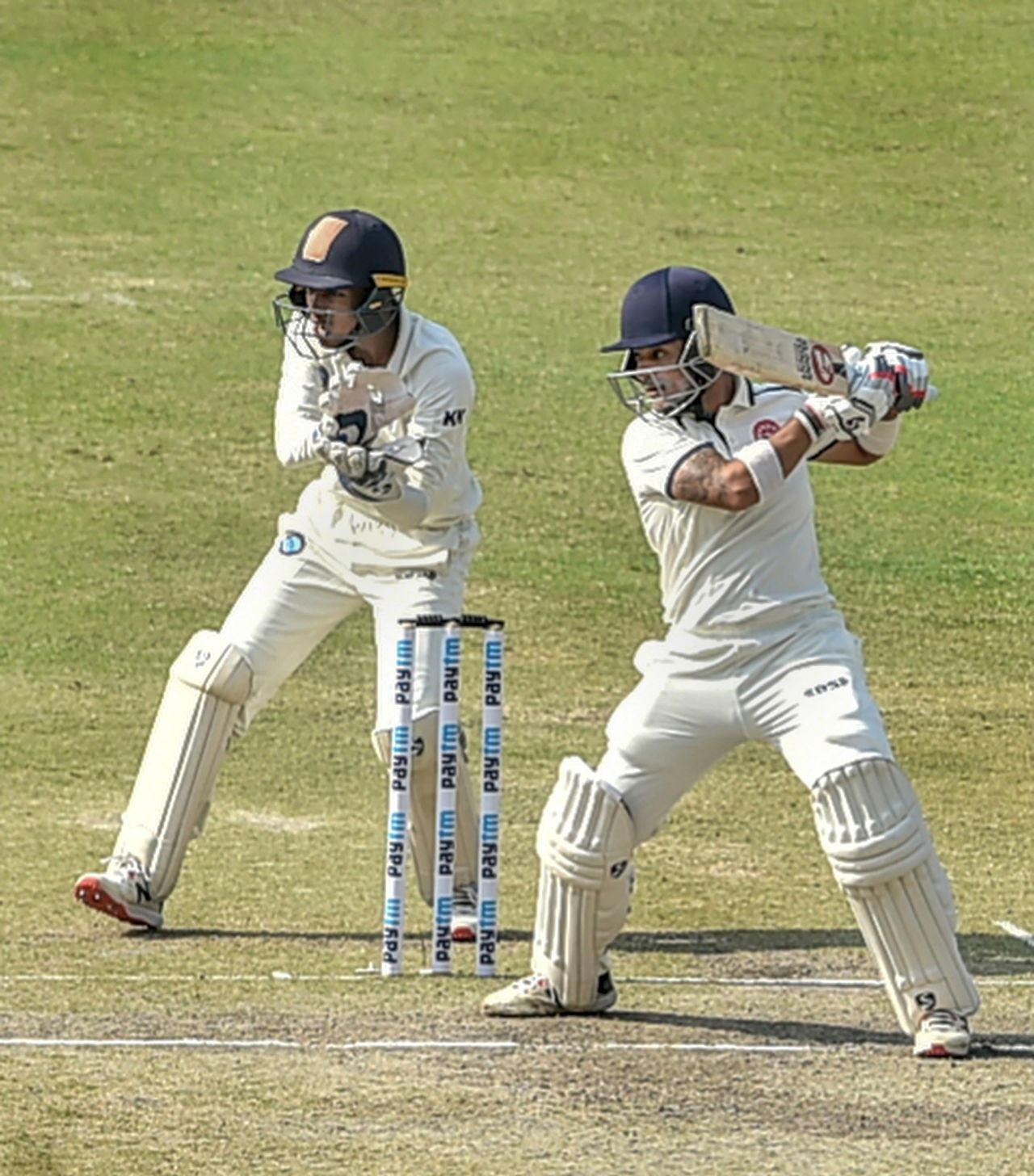 Chetan Bist plays the cut, Jharkhand vs Nagaland, Ranji Trophy, 4th day, Kolkata, March 15, 2022