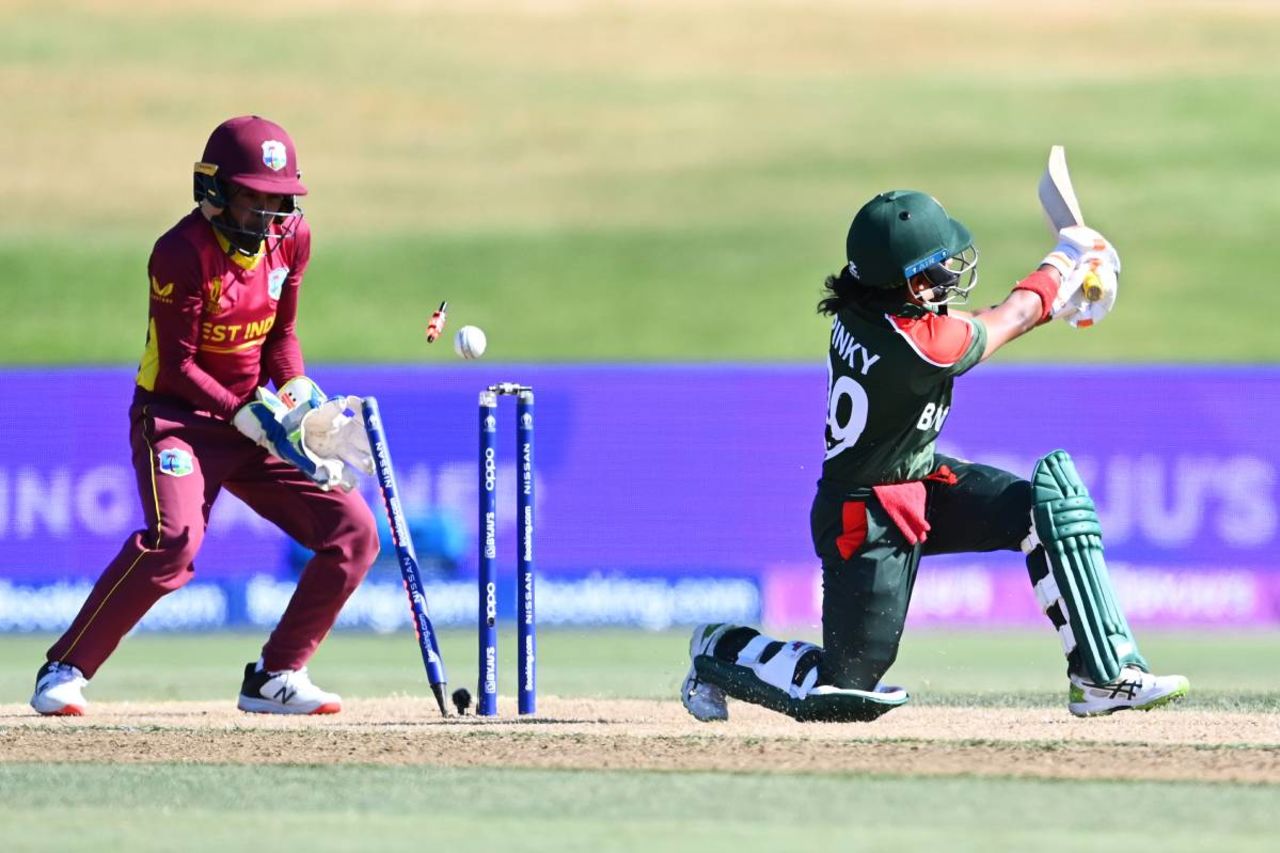Afy Fletcher helped West Indies scythe through the middle order, West Indies v Bangladesh, Women's World Cup, Mount Maunganui, March 18, 2022