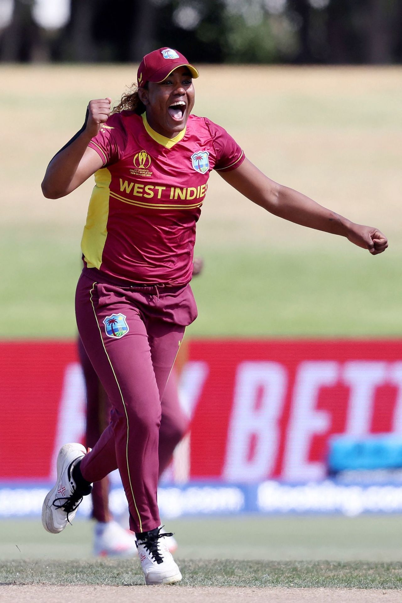 It was another Player-of-the-Match performance from Hayley Matthews, this time because of a four-wicket haul, Bangladesh vs West Indies, Women's World Cup 2022, Mount Maunganui, March 18, 2022