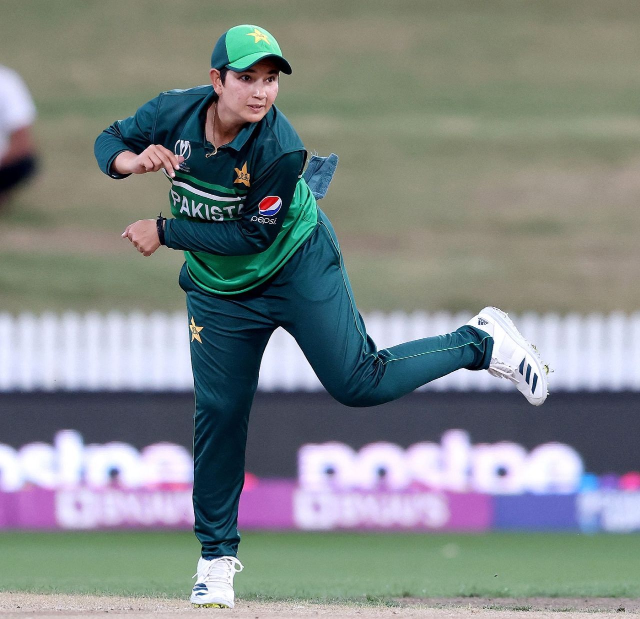 Anam Amin gave away just six runs off her four overs, including a maiden, West Indies vs Pakistan, Women's World Cup 2022, Hamilton, March 21, 2022
