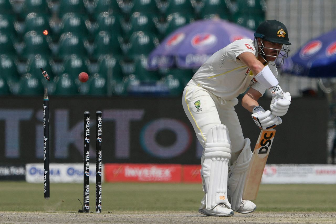 David Warner was bowled by a beauty from Shaheen Shah Afridi, Pakistan vs Australia, 3rd Test, Lahore, 4th day, March 24, 2022