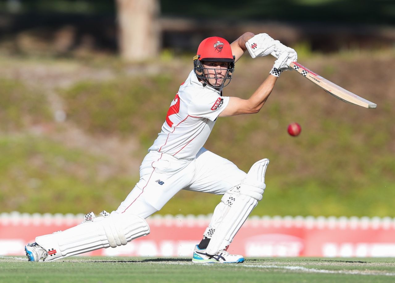 Henry Hunt square drives through point, South Australia vs New South Wales, Sheffield Shield, day 2, Adelaide, March 24, 2022