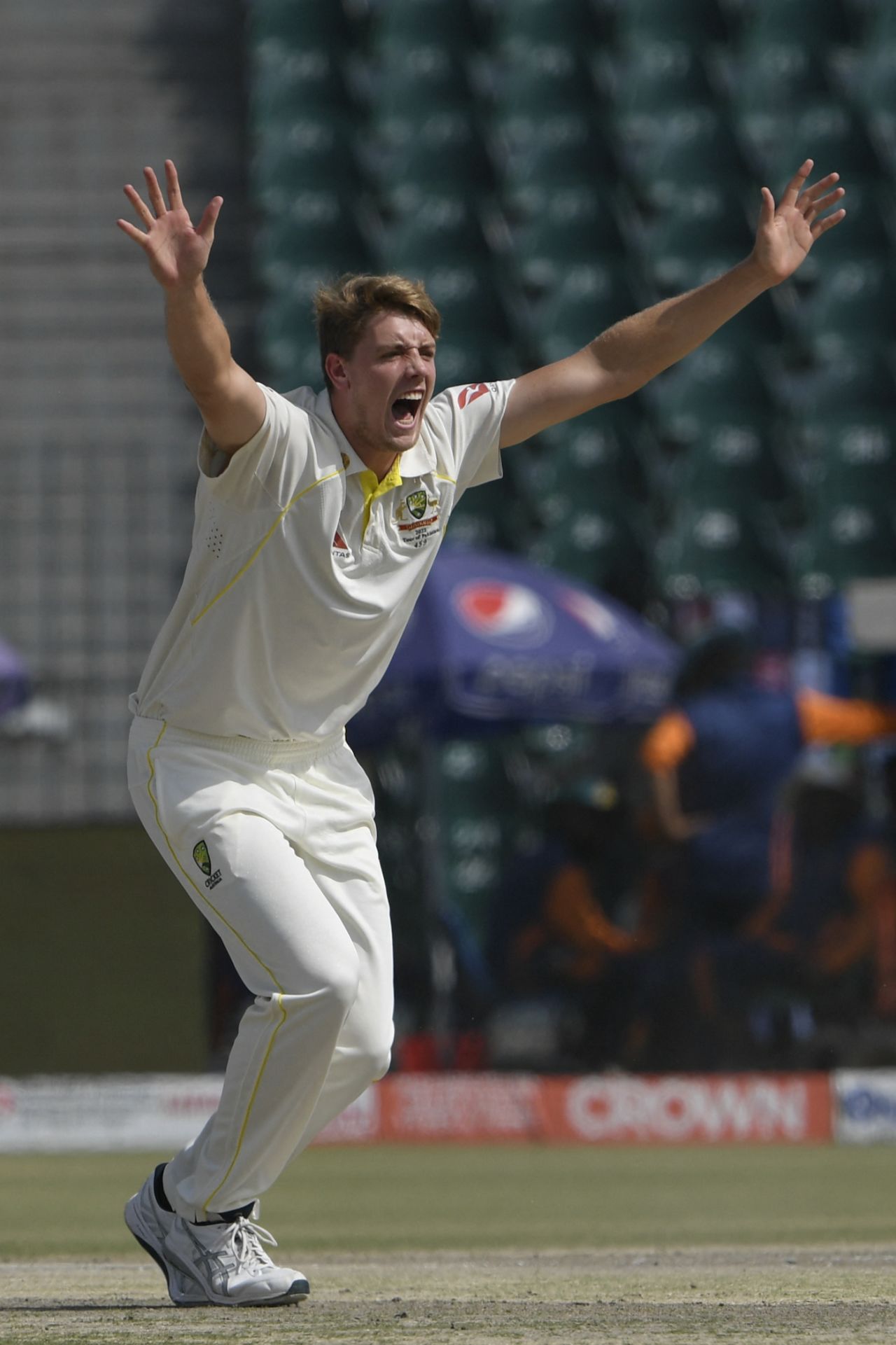 Cameron Green goes up in appeal against Abdullah Shafique, Pakistan vs Australia, 3rd Test, Lahore, 5th day, March 25, 2022