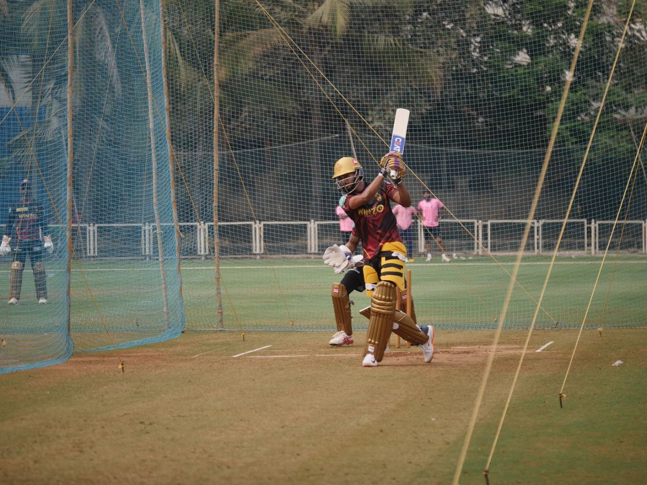 Shreyas Iyer bats in the nets, Mumbai, March 26, 2022