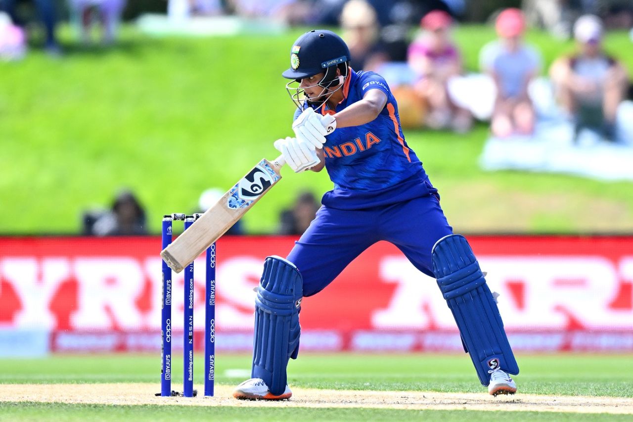Shafali Verma slammed a 46-ball 53, India vs South Africa, Women's World Cup 2022, Christchurch, March 27, 2022
