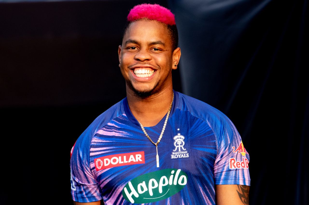 Shimron Hetmyer shows off his new Royals-coloured hairdo, Rajasthan Royals vs Sunrisers Hyderabad, IPL 2022, Pune, March 29, 2022