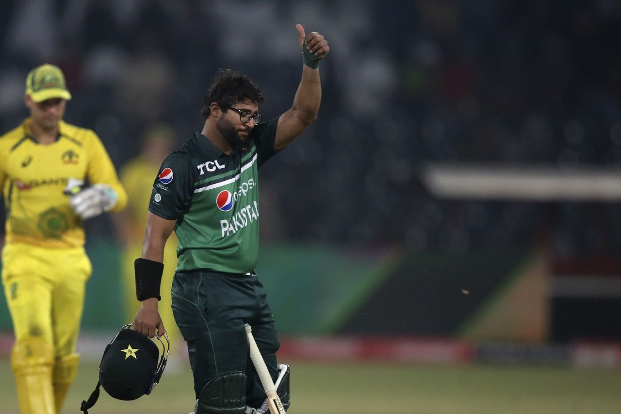 Imam-ul-Haq celebrates his century, Pakistan vs Australia, 1st ODI, Lahore, March 29, 2022