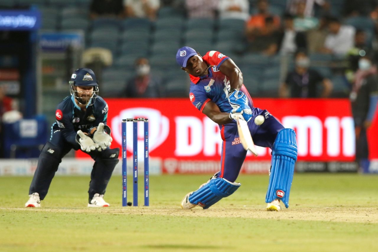 Rovman Powell got a few big hits in, Gujarat Titans vs Delhi Capitals, IPL 2022, Pune, April 2, 2022