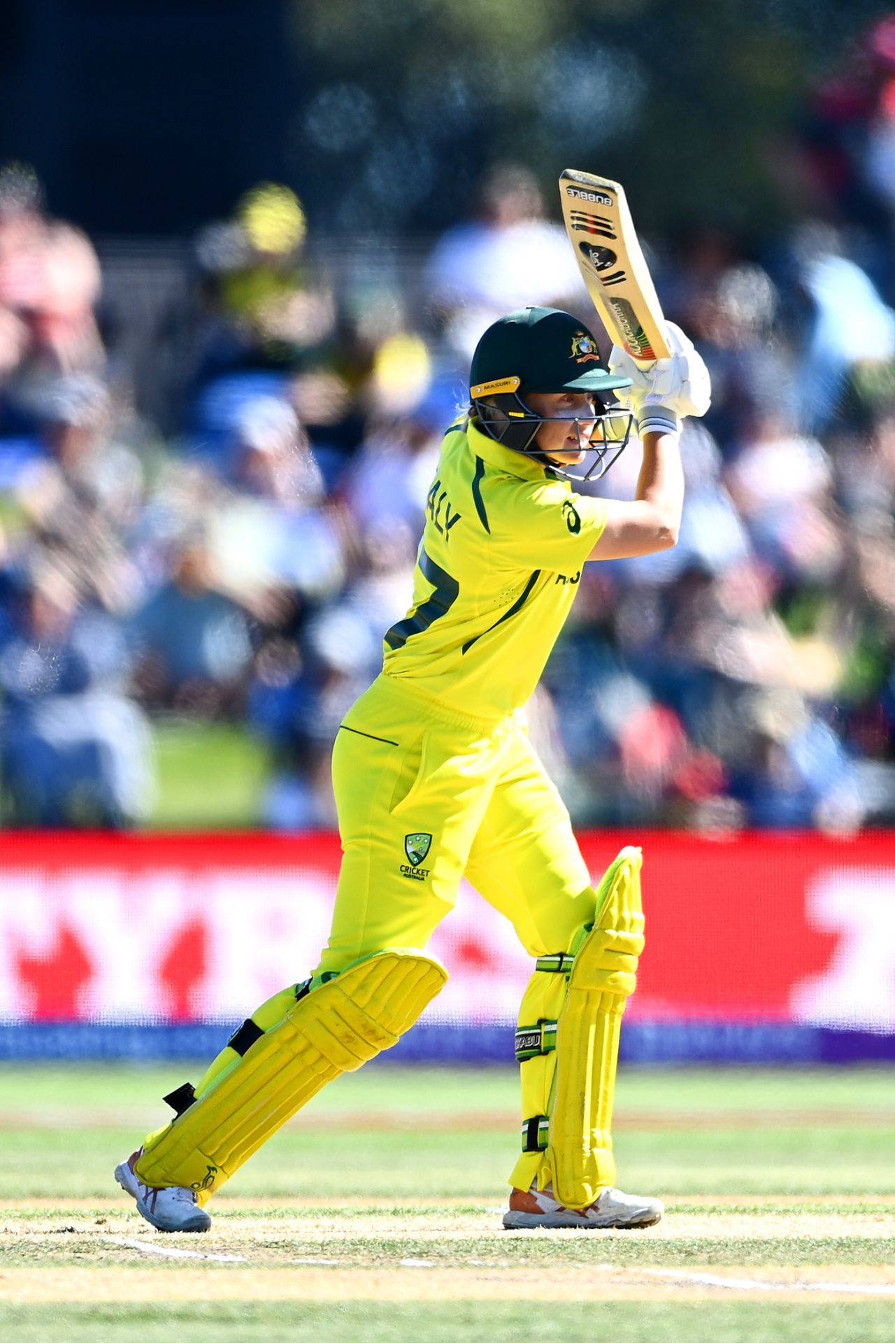 Alyssa Healy drives one through the off side, Australia vs England, Women's World Cup 2022 final, Christchurch, April 3, 2022
