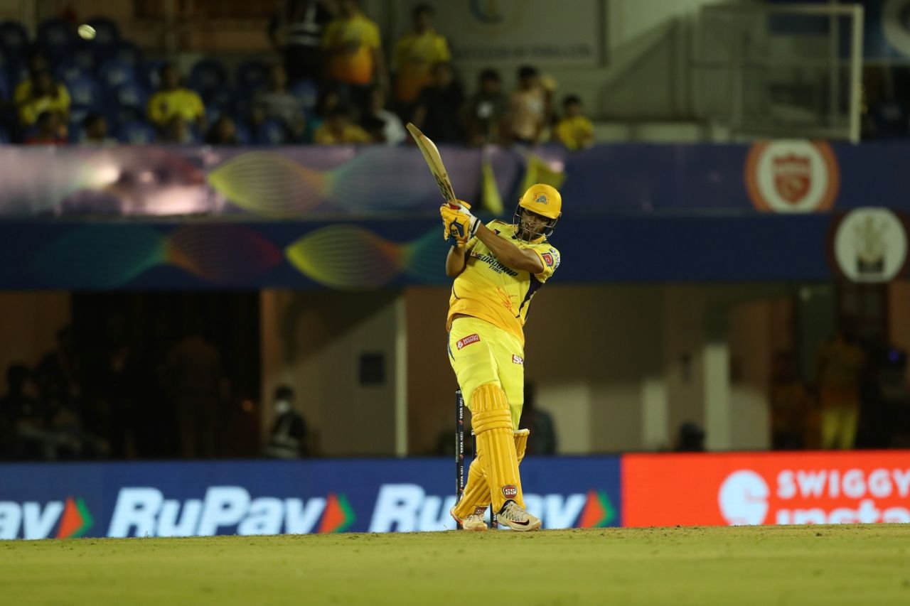 Shivam Dube muscles one over the leg side, Chennai Super Kings vs Punjab Kings, IPL 2022, Mumbai, April 3, 2022