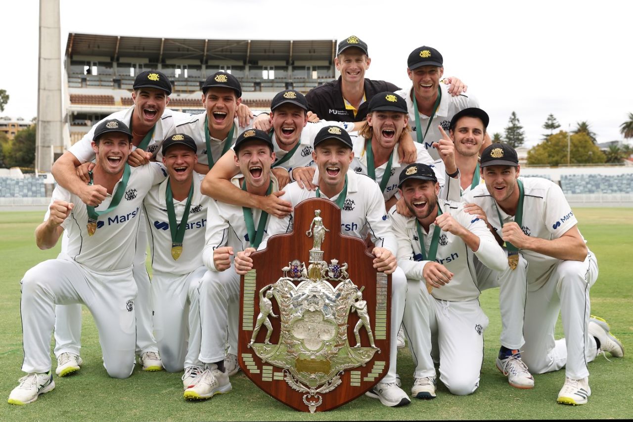 Western Australia won the 2021-22 Sheffield Shield title, Western Australia vs Victoria, Sheffield Shield final, Day 5, Perth, April 2, 2022