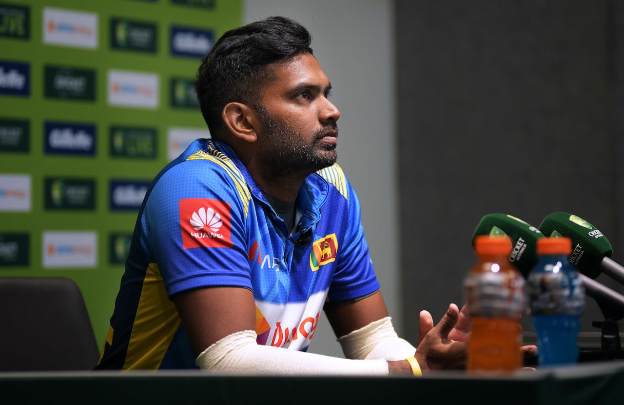 Bhanuka Rajapaksa speaks to media, Australia vs Sri Lanka, first T20I, Adelaide Oval, Adelaide, October 27, 2019