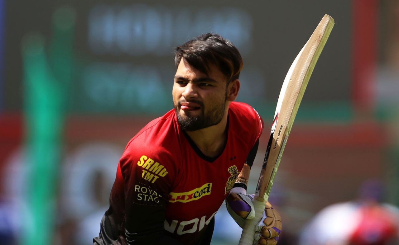 Rinku Singh warms up, Kings XI Punjab v Kolkata Knight Riders, IPL 2018, Indore, May 12, 2018