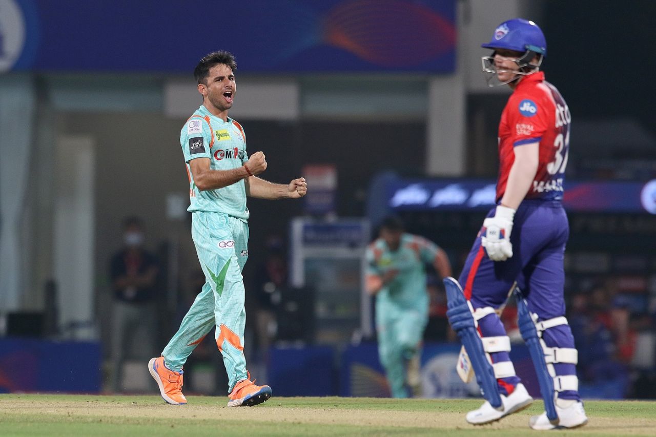 Ravi Bishnoi dismissed David Warner for the third time in three meetings, Lucknow Super Giants vs Delhi Capitals, IPL 2022, Navi Mumbai, April 7, 2022