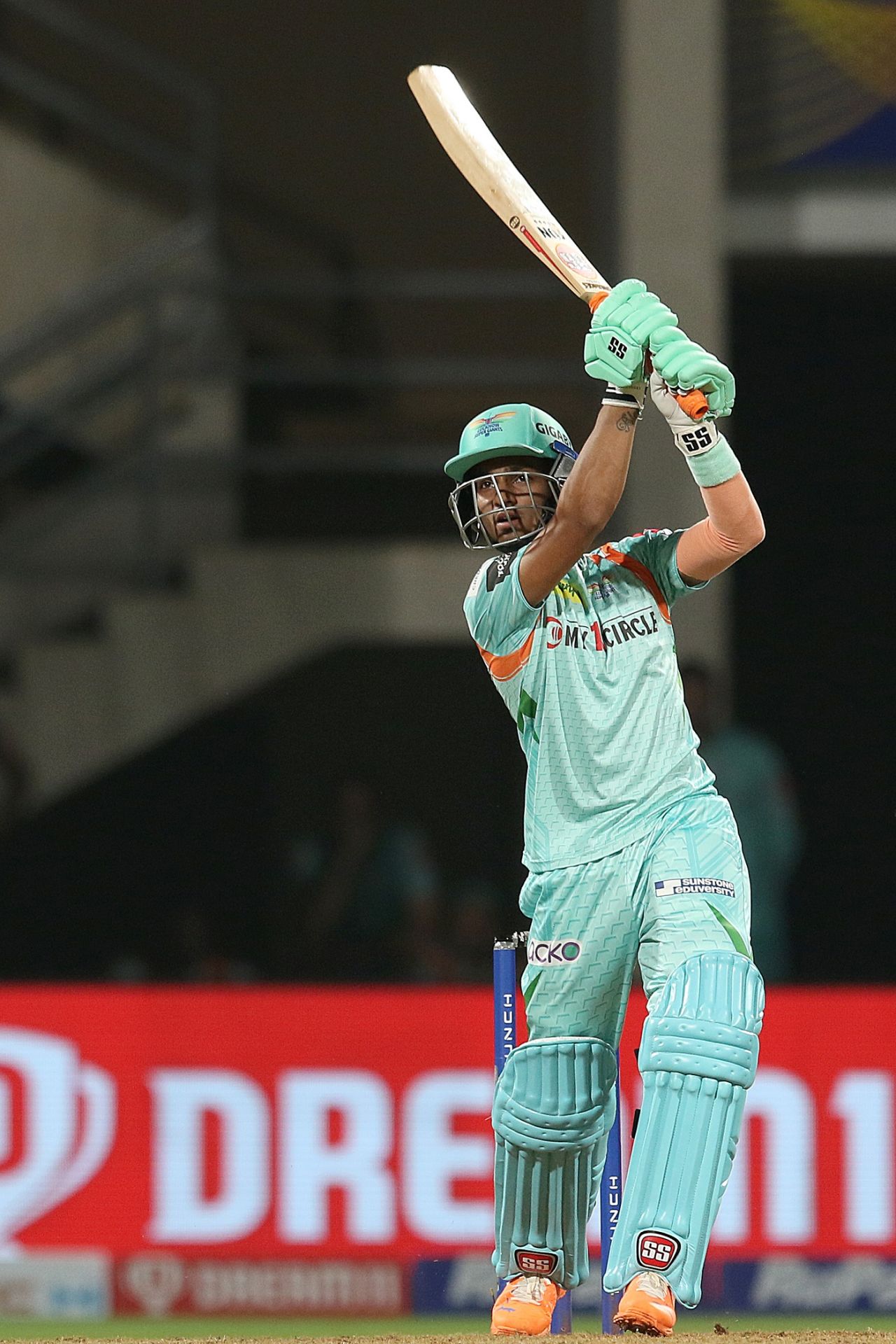 Ayush Badoni hit a six over extra-cover to seal the win, Lucknow Super Giants vs Delhi Capitals, IPL 2022, Navi Mumbai, April 7, 2022