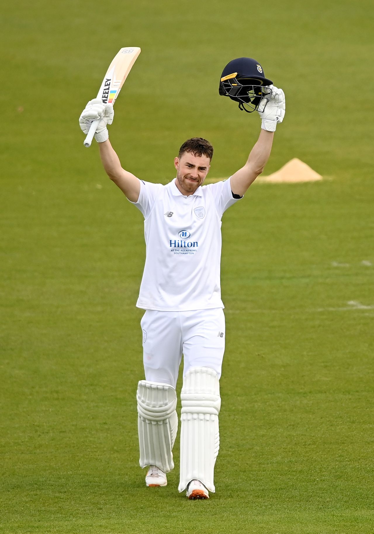 Joe Weatherley scored the second first-class hundred of his career, Hampshire vs Somerset, LV= Insurance Championship, Division One, Ageas Bowl, April 8, 2022
