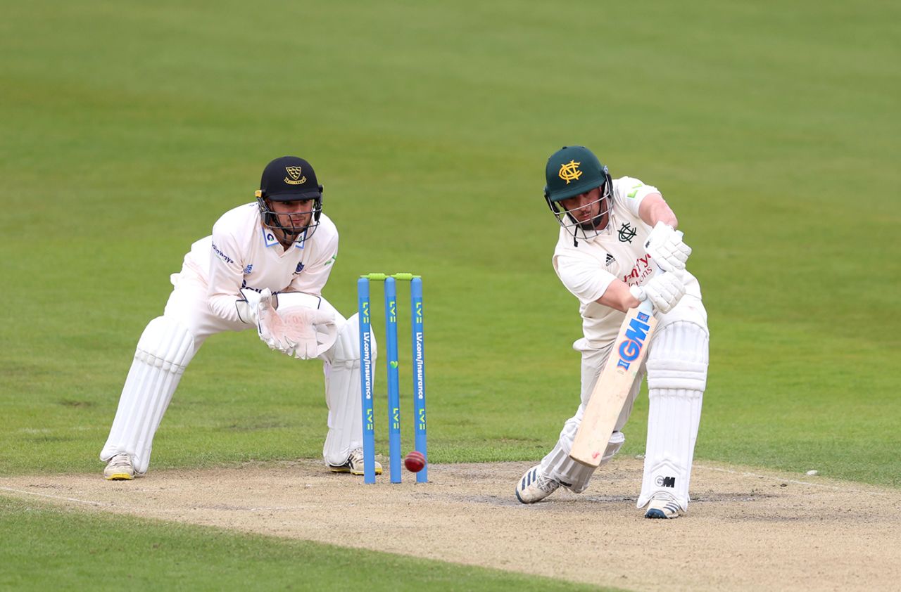 Steven Mullaney shored up the Notts response, Sussex vs Nottinghamshire, LV= Insurance Championship, Division Two, Hove, April 8, 2022