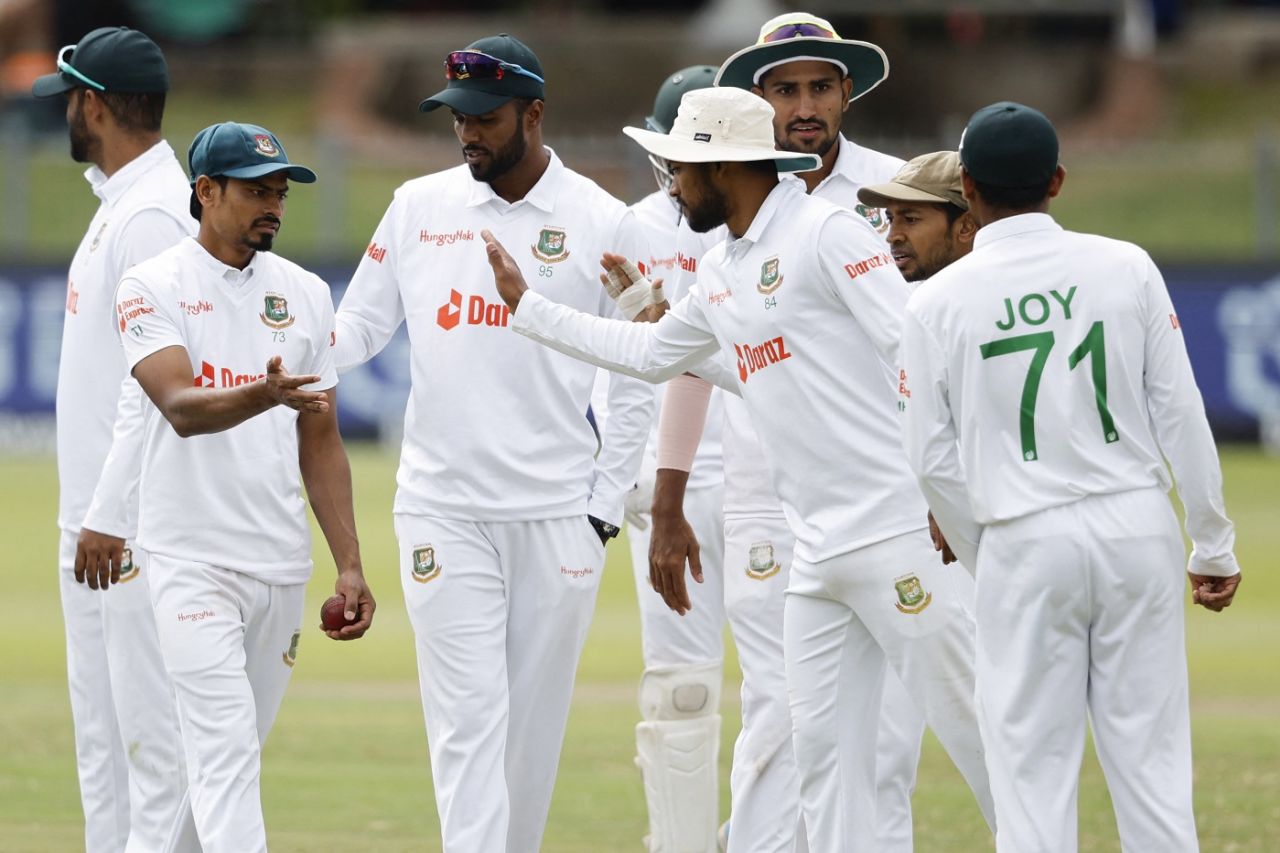 Taijul Islam picked up figures of 6 for 135 from 50 overs, South Africa vs Bangladesh, 2nd Test, Gqeberha, 2nd day, April 9, 2022
