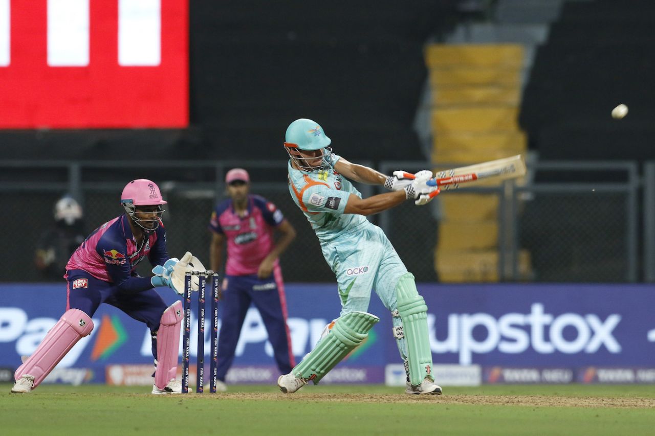 Super Giants' hopes at the death rested with Marcus Stoinis, Lucknow Super Giants vs Rajasthan Royals, IPL 2022, Wankhede Stadium, Mumbai, April 10, 2022