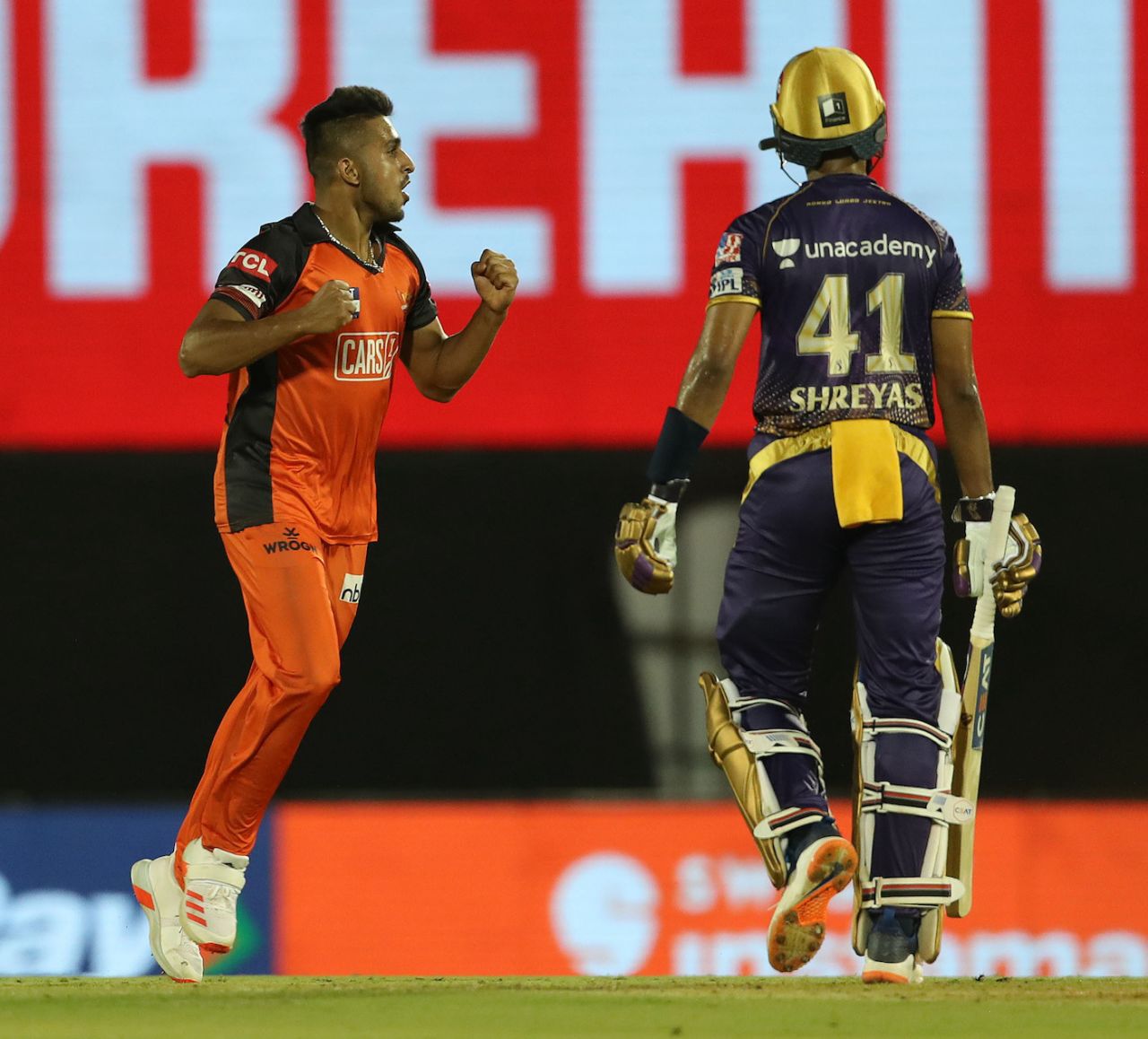 Umran Malik had his best day of the season so far, returning 2 for 27, Kolkata Knight Riders vs Sunrisers Hyderabad, IPL 2022, Brabourne Stadium, Mumbai, April 15, 2022