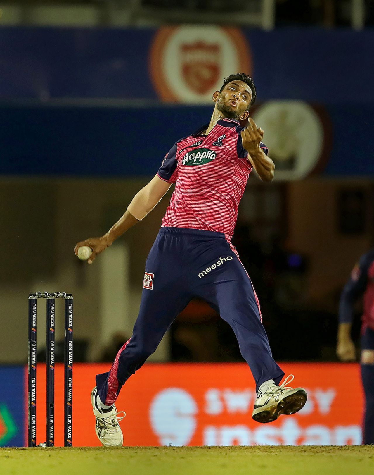 Prasidh Krishna ended a 107-run stand for the second wicket by sending back Aaron Finch, Kolkata Knight Riders vs Rajasthan Royals, IPL 2022, Brabourne Stadium, Mumbai, April 18, 2022