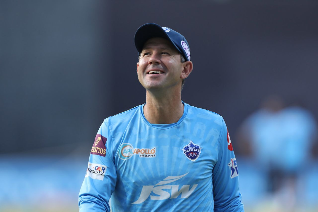 Ricky Ponting at a warm-up session ahead of Delhi Capitals' match against Punjab Kings, Mumbai, April 18, 2021
