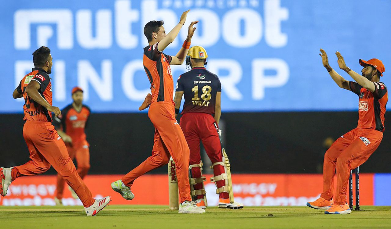 Marco Jansen sent Virat Kohli back for a first-ball duck, Royal Challengers Bangalore vs Sunrisers Hyderabad, IPL 2022, Brabourne Stadium, Mumbai, April 23, 2022