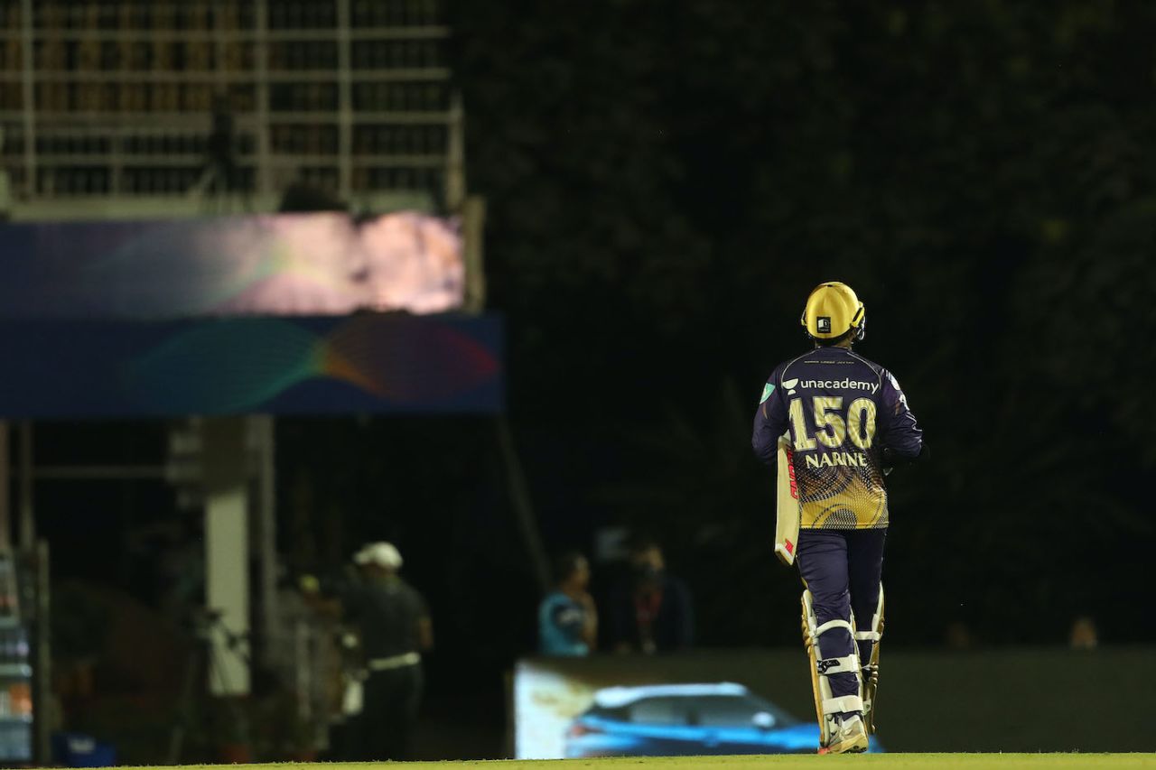 Sunil Narine was run out first-ball without facing , Kolkata Knight Riders vs Rajasthan Royals, IPL 2022, Brabourne Stadium, Mumbai, April 18, 2022
