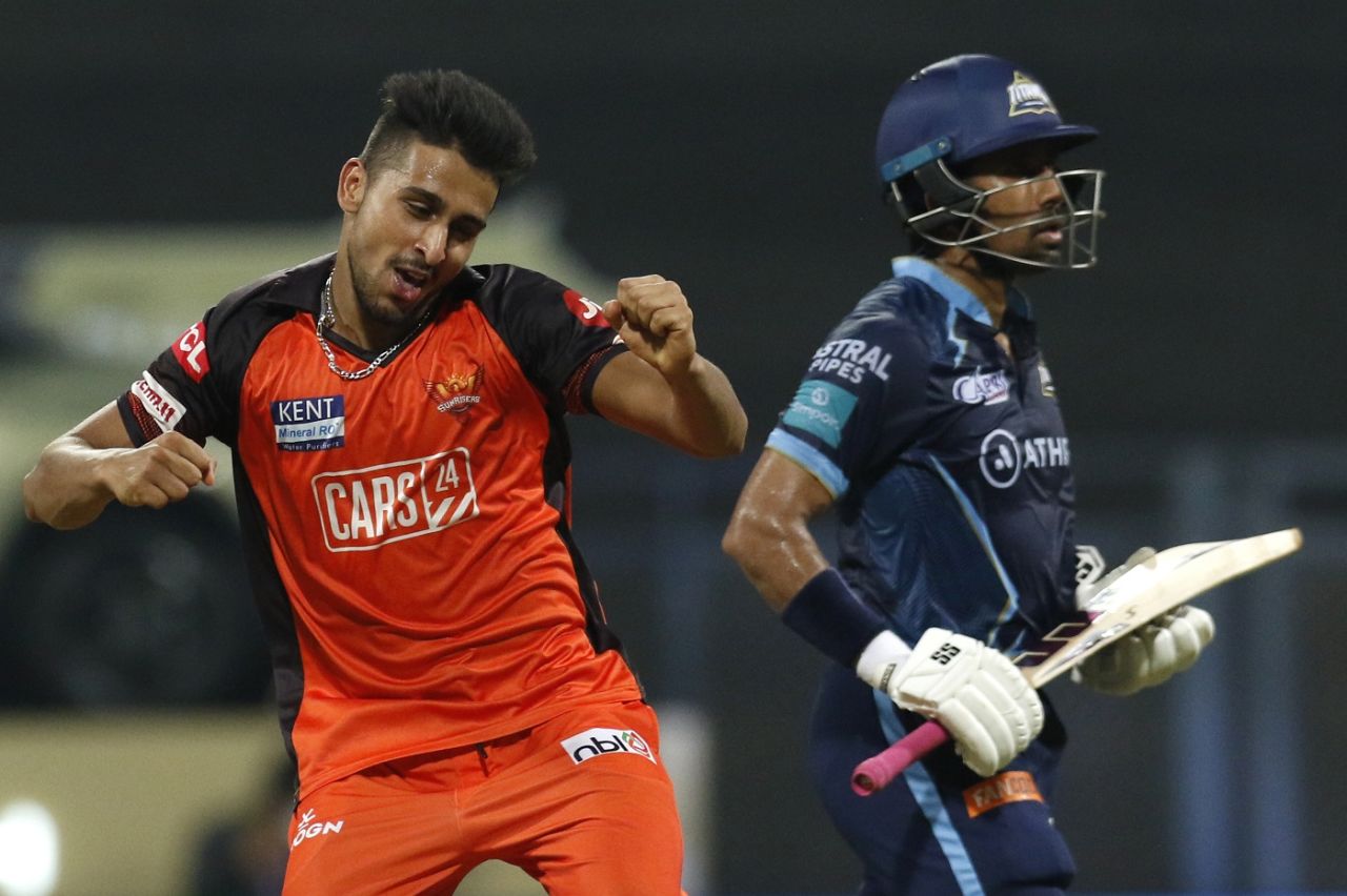 Umran Malik took a five-wicket haul, Gujarat Titans vs Sunrisers Hyderabad, IPL 2022, Wankhede Stadium, Mumbai, April 27, 2022