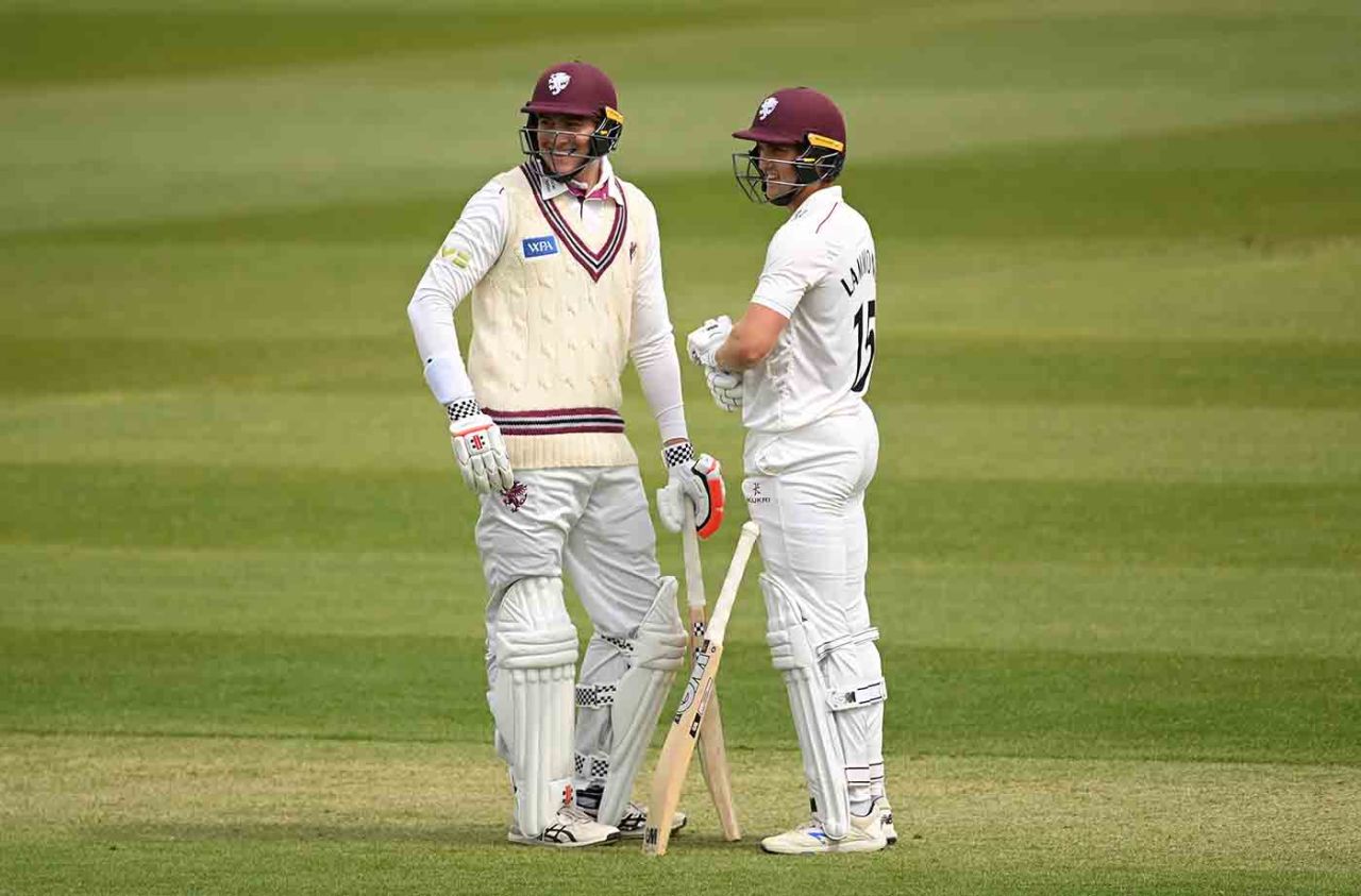 Matt Renshaw and Tom Lammonby put on a century opening stand, Somerset vs Warwickshire, LV= Insurance Championship, Division One, Taunton, April 28, 2022