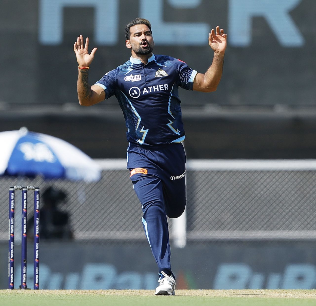 Pradeep Sangwan was playing his first IPL match since 2018, Gujarat Titans vs Royal Challengers Bangalore, IPL 2022, Mumbai, April 30, 2022