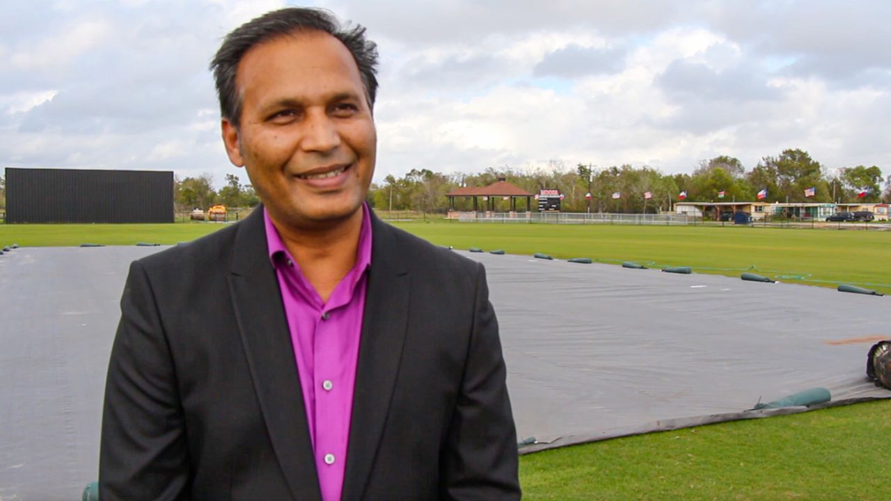 Moosa Stadium owner Sakhi Muhammad smiles during an interview from the venue's opening, Pearland, November 10, 2015