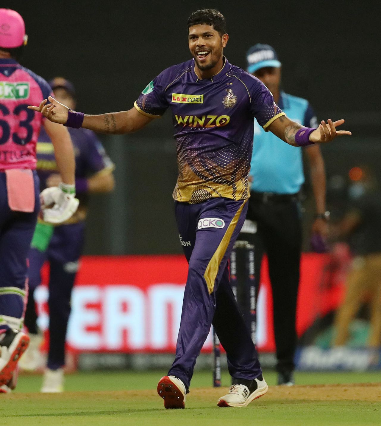 Nothing to it! Umesh Yadav took a juggling catch off his own bowling to send back Devdutt Padikkal, Kolkata Knight Riders vs Rajasthan Royals, IPL 2022, Wankhede Stadium, Mumbai, May 2, 2022