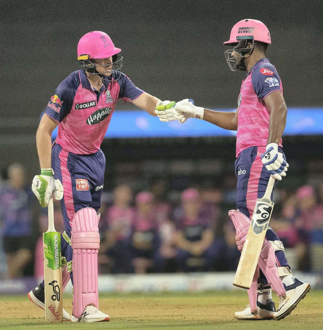 Jos Buttler and Sanju Samson shared in a 48-run partnership, Kolkata Knight Riders vs Rajasthan Royals, IPL 2022, Wankhede Stadium, Mumbai, May 2, 2022