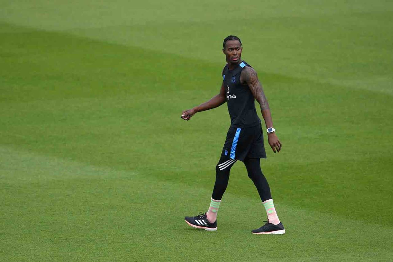 Jofra Archer was back in training for Sussex, Hove, May 5, 2022