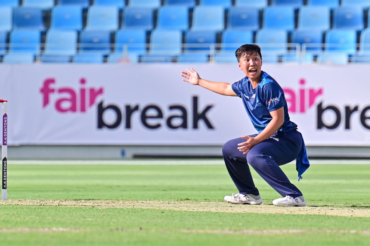 Kary Chan appeals, Tornadoes vs Sapphires, FairBreak Invitational Tournament, Dubai, May 5, 2022