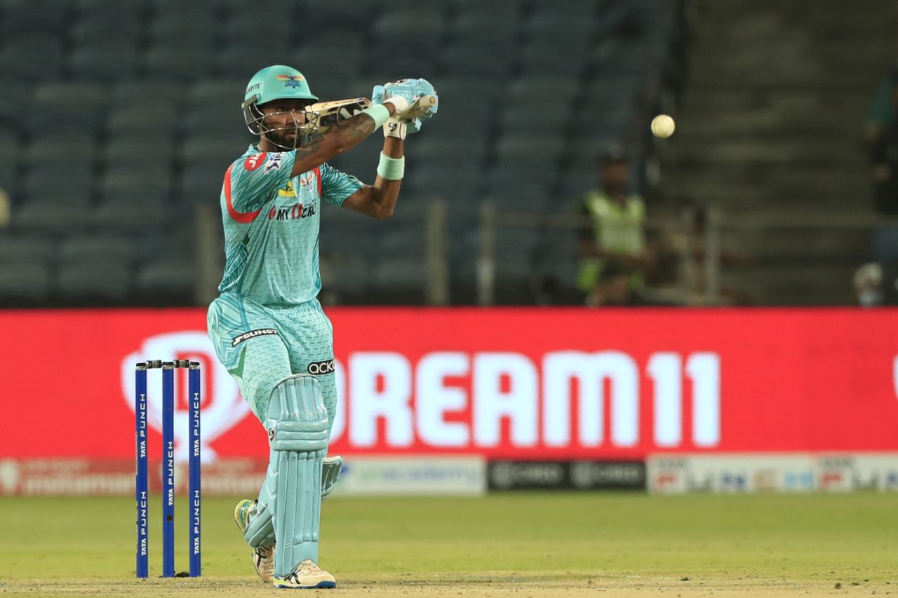 Krunal Pandya could manage only 25 off 27, Kolkata Knight Riders vs Lucknow Super Giants, IPL 2022, Pune, May 7, 2022