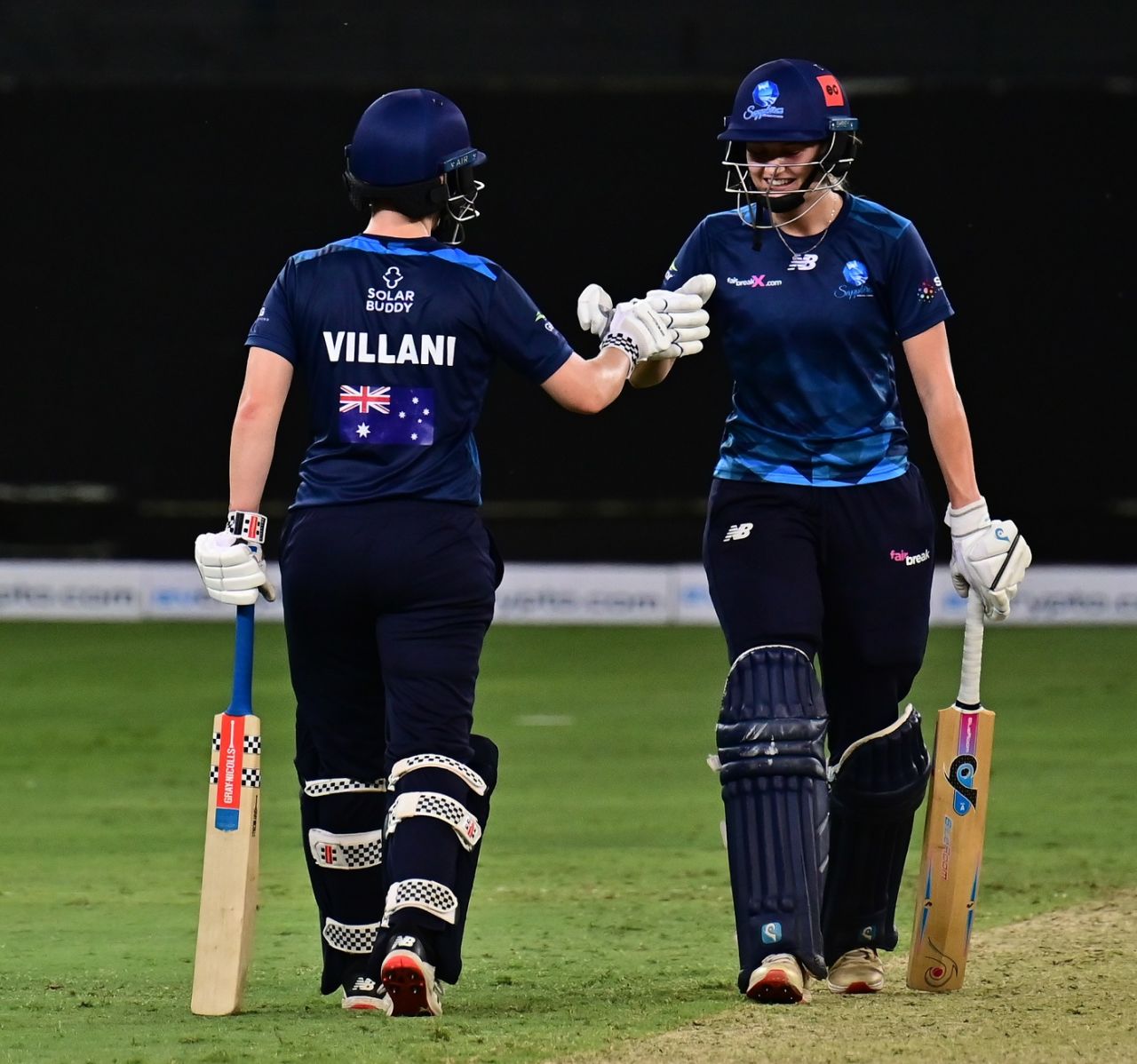 Elyse Villani and Gaby Lewis' unbeaten partnership saw Sapphires through, Warriors vs Sapphires, FairBreak Invitational Tournament 2022, Dubai, May 7, 2022