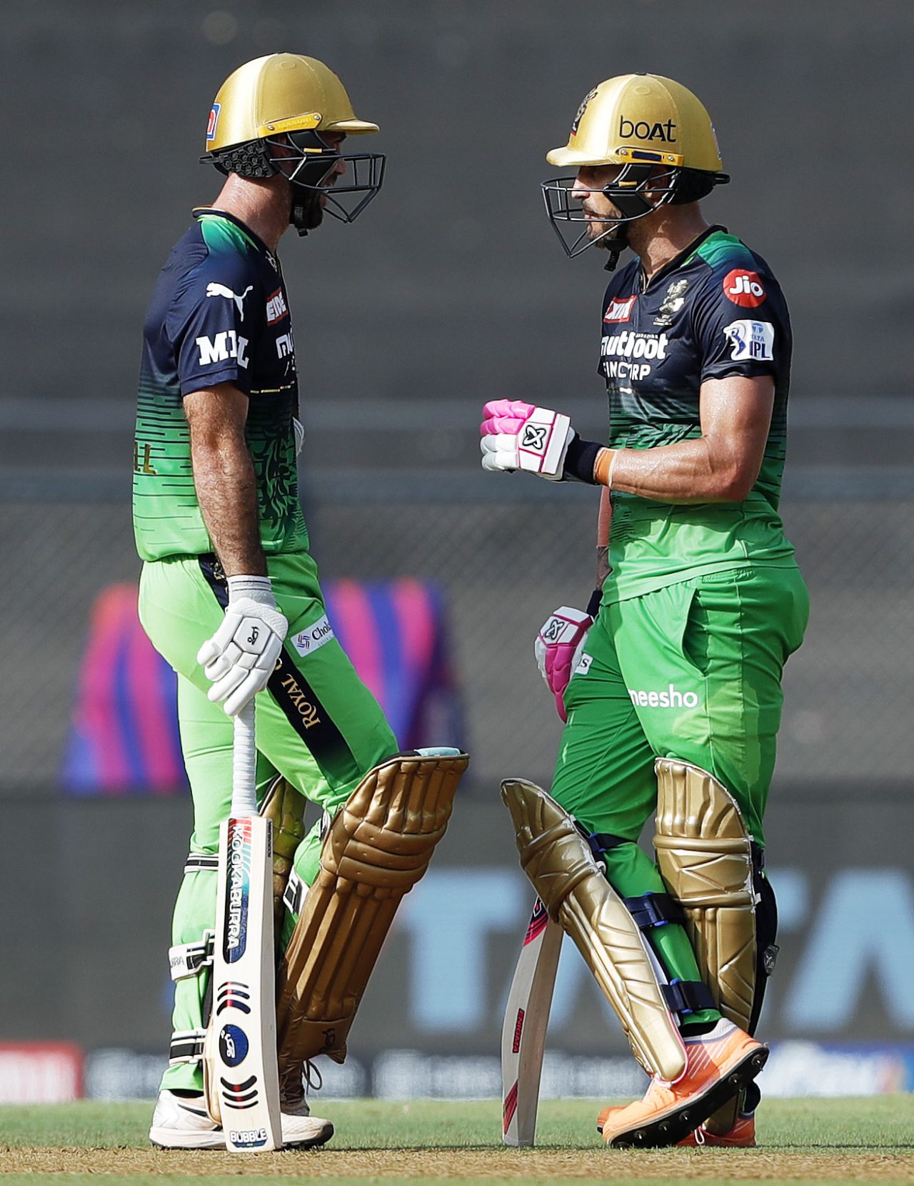 Glenn Maxwell and Faf du Plessis added 54 for the third wicket, Royal Challengers Bangalore vs Sunrisers Hyderabad, IPL 2022, Wankhede Stadium, Mumbai, May 8, 2022