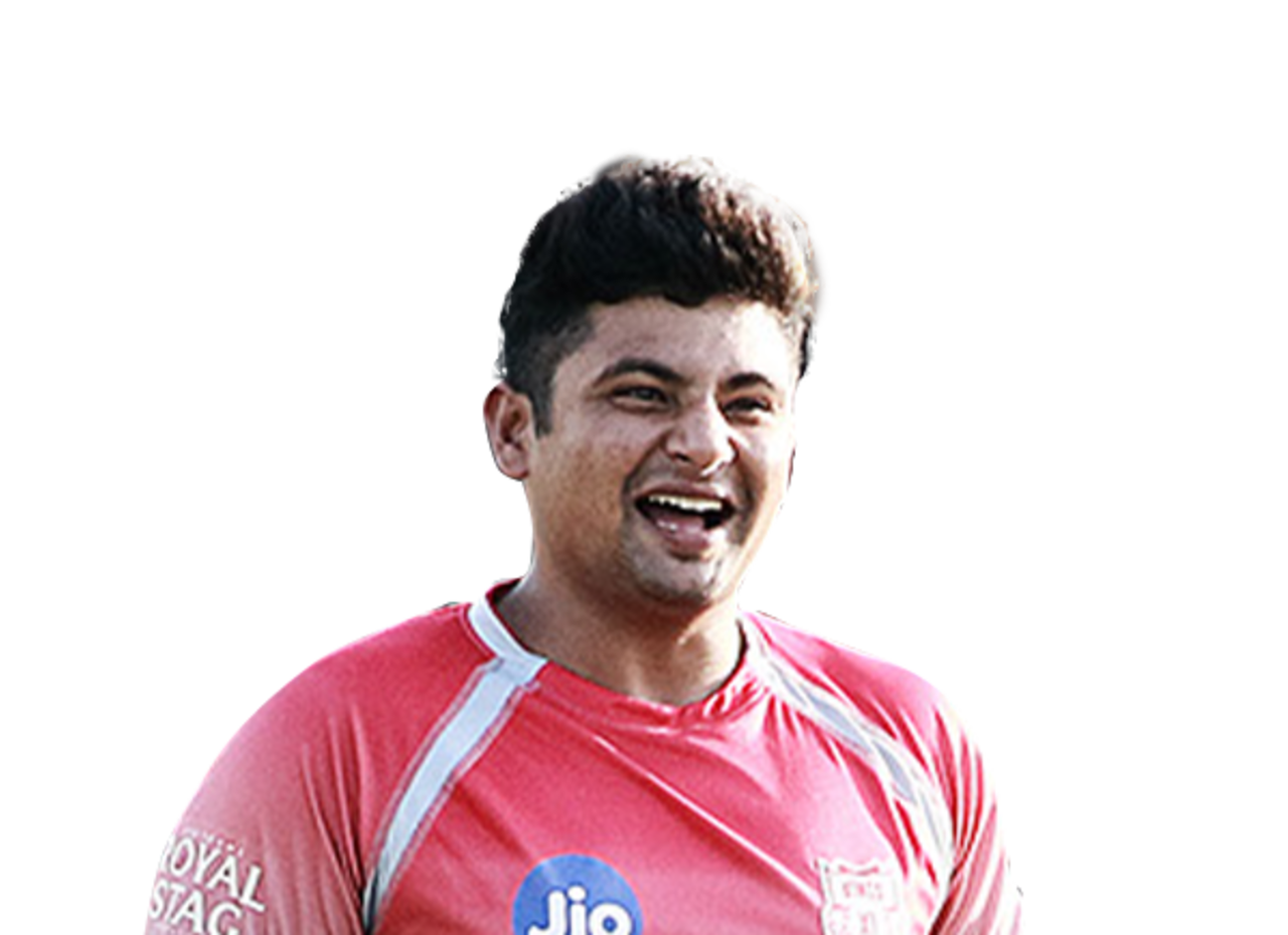 Sarfaraz Khan, player page headshot cutout 2022
