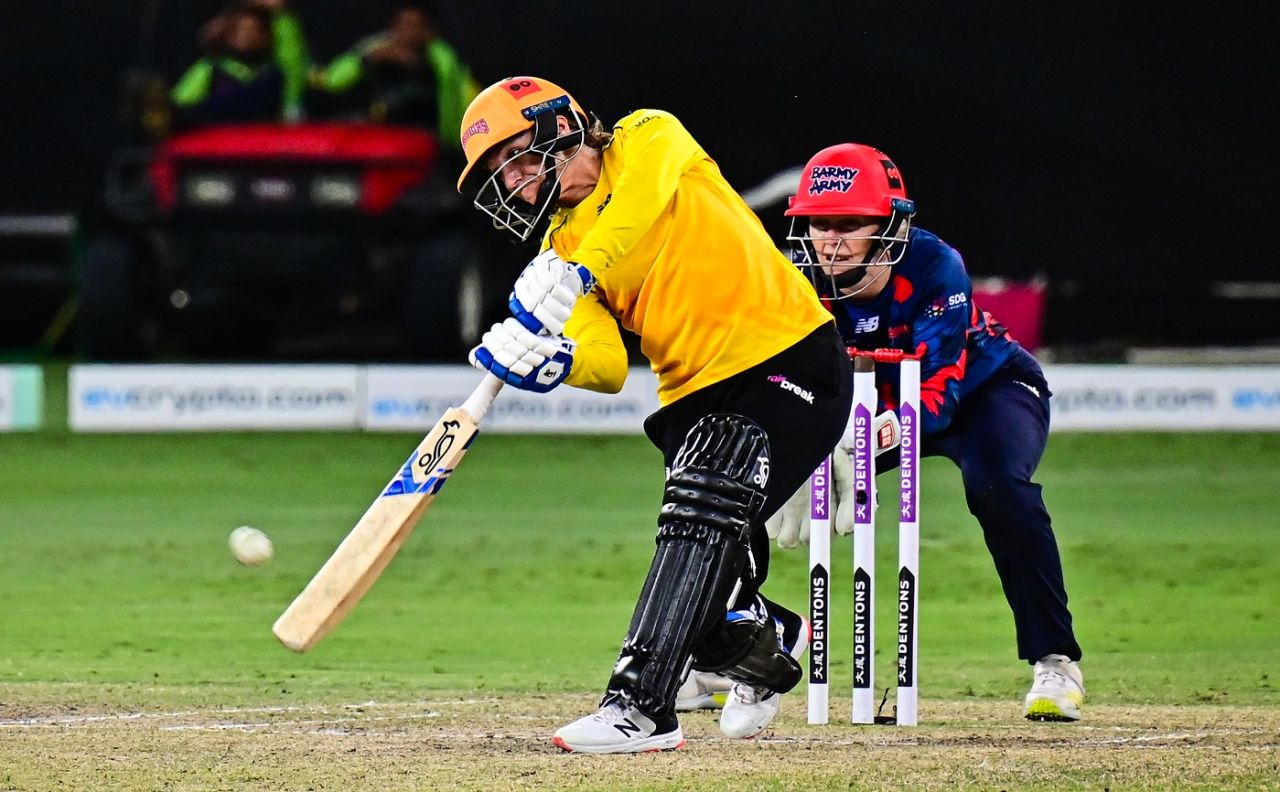 Mignon du Preez looked at her fluent best during her unbeaten 75-run knock, Warriors vs Barmy Army, Dubai, FairBreak Invitational Tournament 2022, May 12, 2022