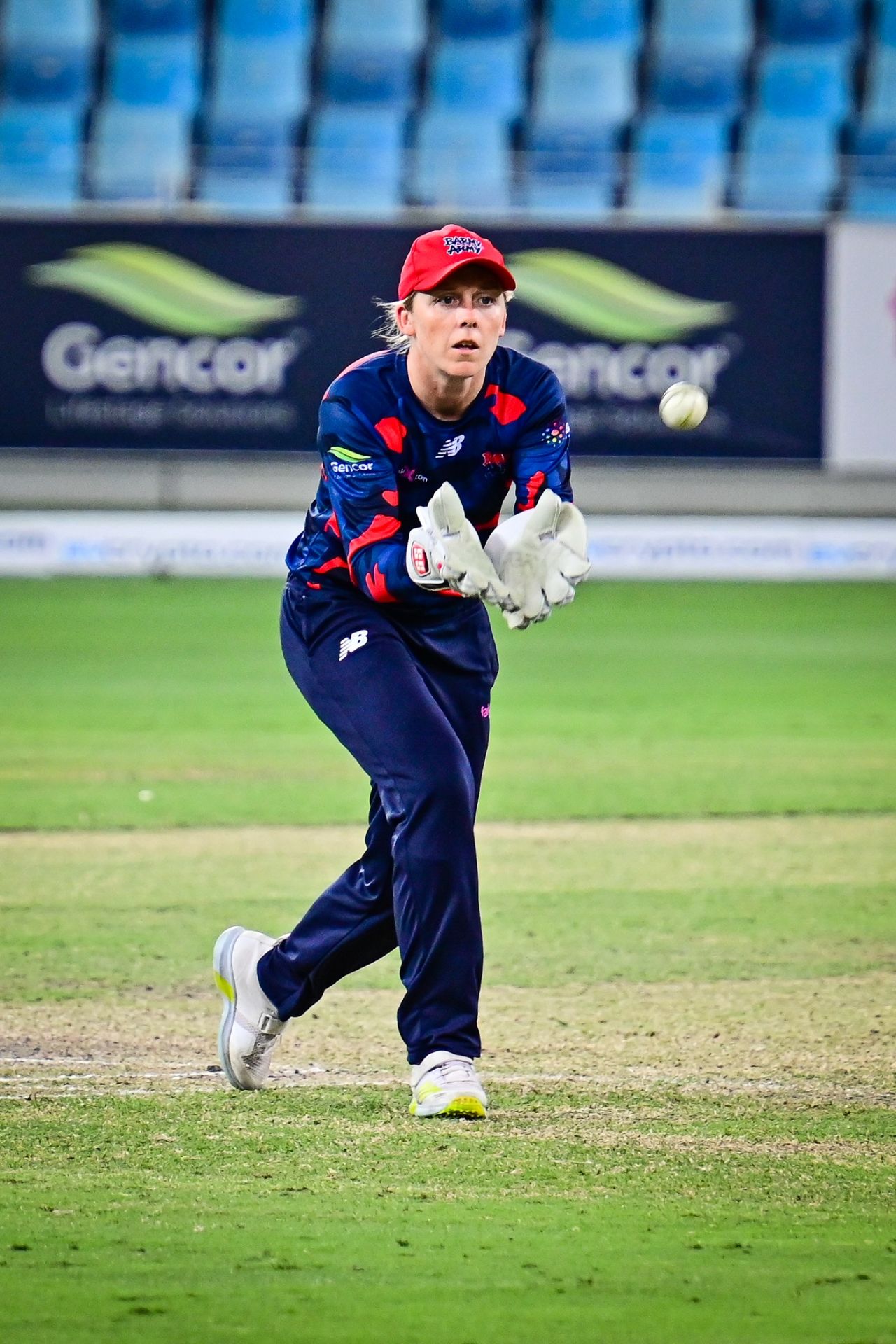Heather Knight donned the gloves, apart from the captaincy hat, Warriors vs Barmy Army, Dubai, FairBreak Invitational Tournament 2022, May 12, 2022