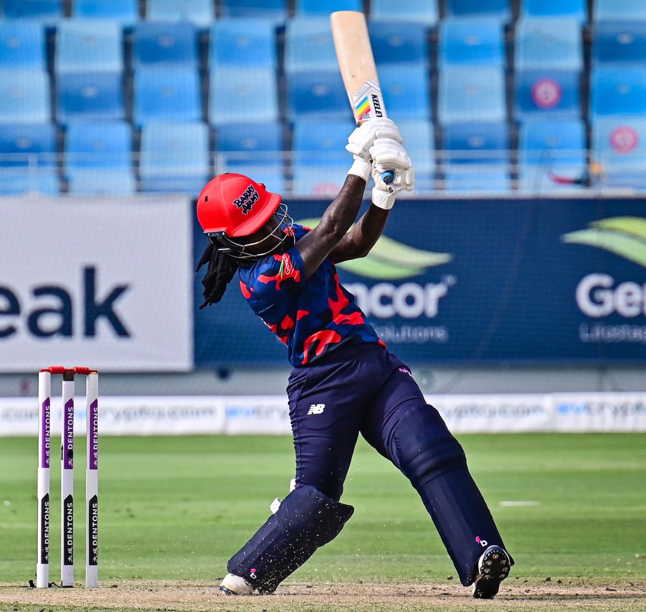 Deandra Dottin bludgeons one down the ground, Barmy Army vs Spirit, 3rd place play-off, FairBreak Invitational Tournament 2022, Dubai, May 15, 2022